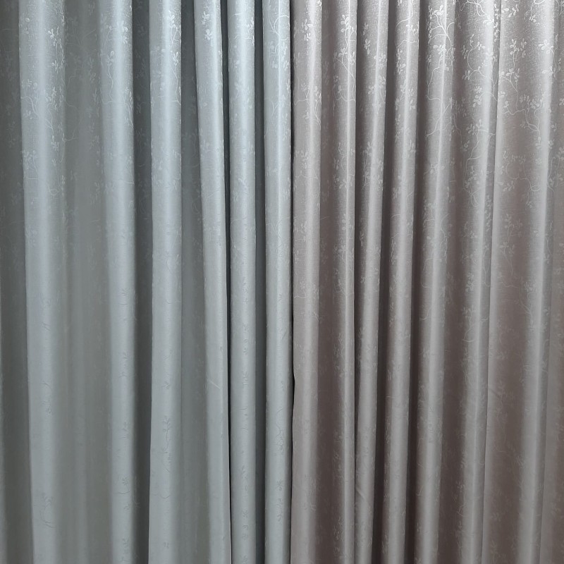 FLORAL BLACKOUT CURTAIN W-1007 B