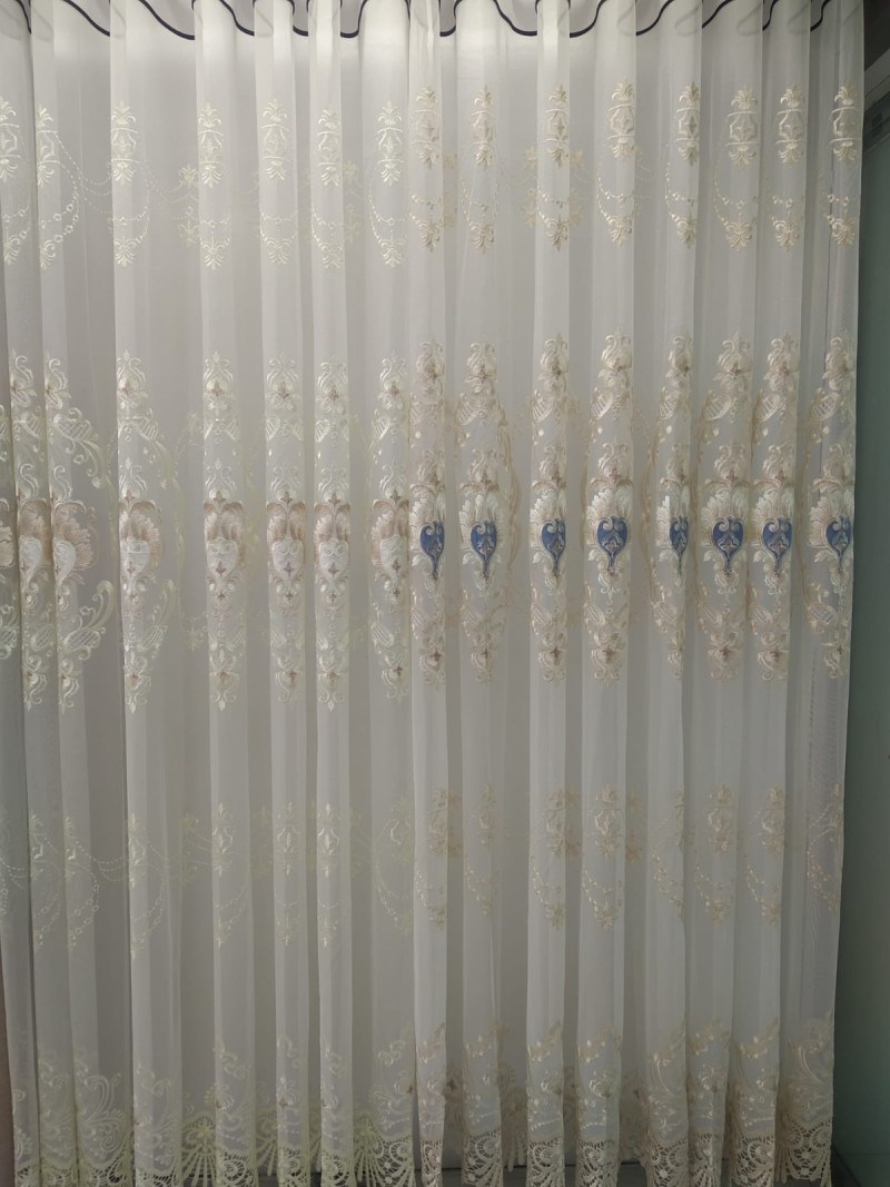 FLORAL SHEER CURTAIN V-3012