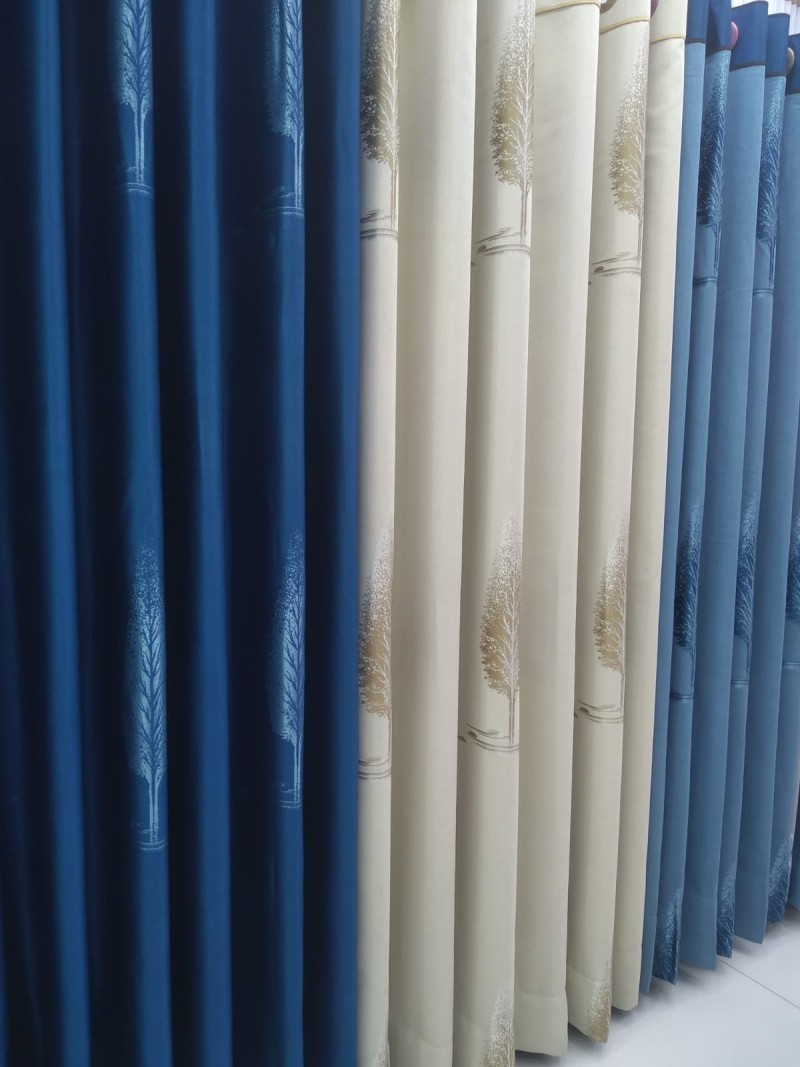 FLORAL DESIGN CURTAIN P-4002M