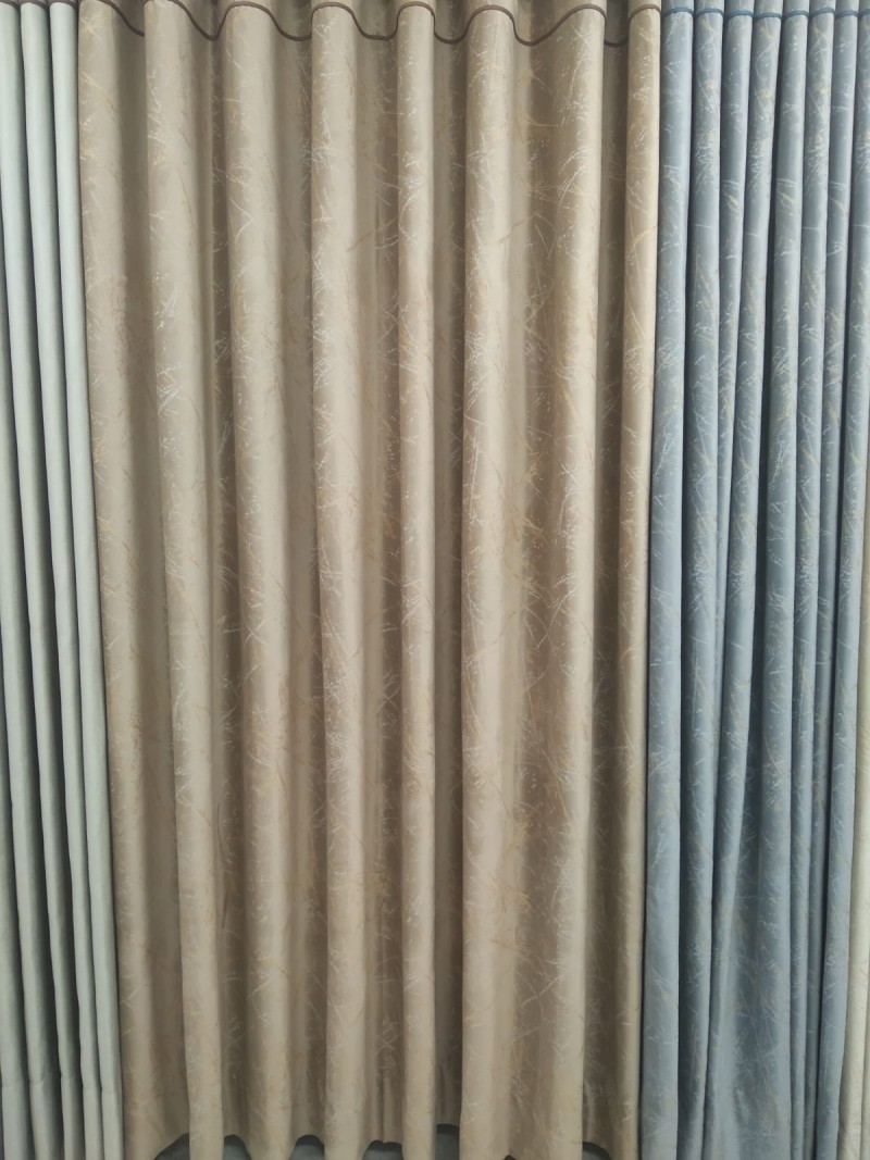 Dhong Curtain 100% Premium Velvet Curtain Texture L-6001