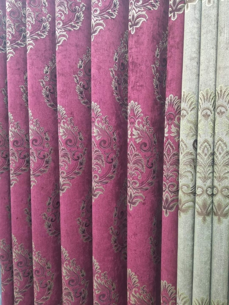 FLORAL DESIGN CURTAIN W-1019M