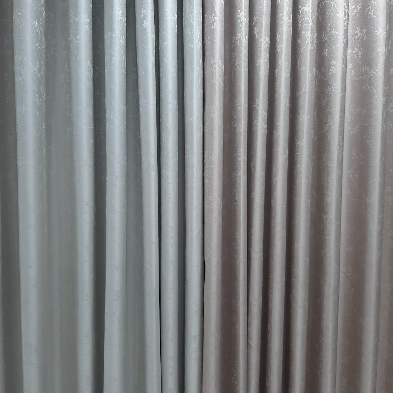 FLORAL BLACKOUT CURTAIN W-1007 B